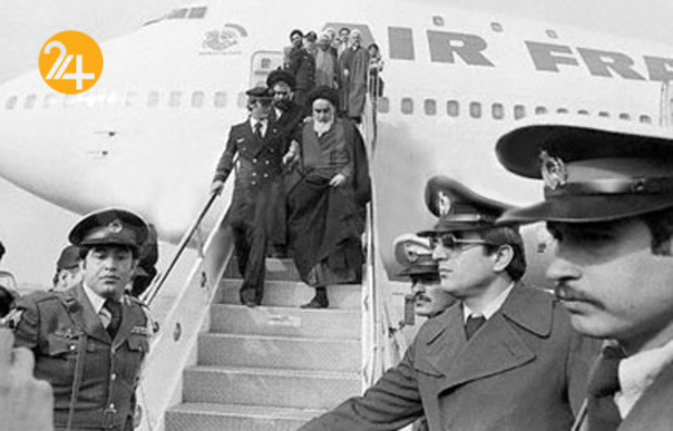 تصاویر روز بازگشت روح الله خمینی به ایران