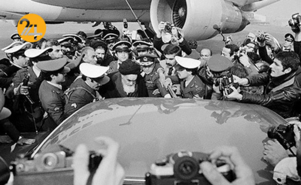 تصاویر روز بازگشت روح الله خمینی به ایران