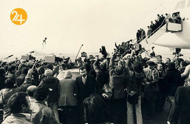 تصاویر روز بازگشت روح الله خمینی به ایران