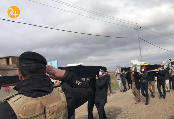 تشییع جنازه 104 ایزدی که توسط داعش کشته شدند