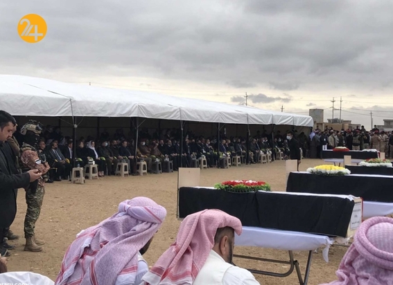 تشییع جنازه 104 ایزدی که توسط داعش کشته شدند