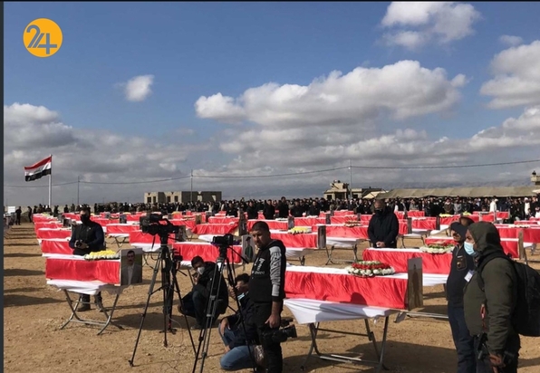 تشییع جنازه 104 ایزدی که توسط داعش کشته شدند