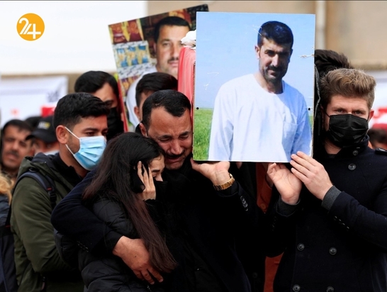 تشییع جنازه 104 ایزدی که توسط داعش کشته شدند