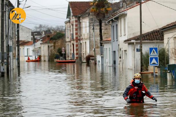 سیل شدید در جنوب غرب فرانسه
