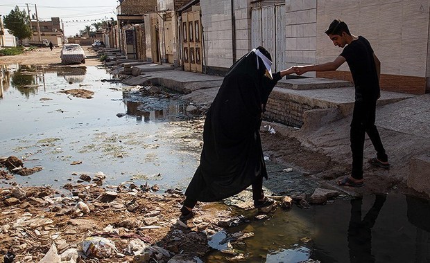 کوت عبدالله در میان فاضلاب