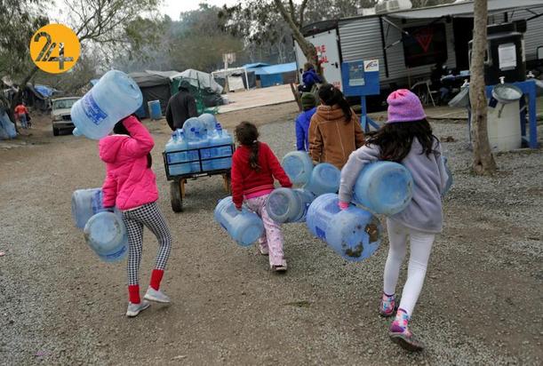 تصاویر مهاجران در مرز مکزیک