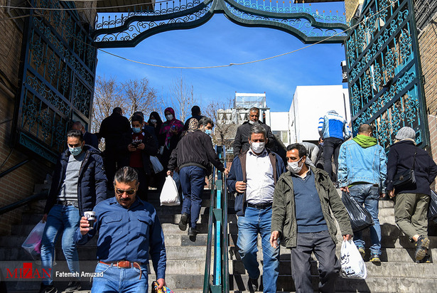 حراج کرونا در بازار شب عید