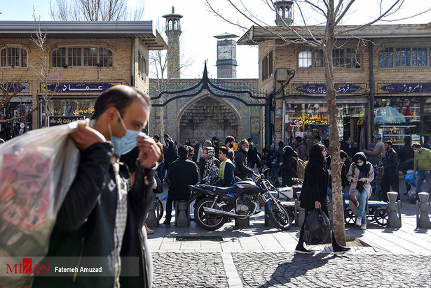 حراج کرونا در بازار شب عید