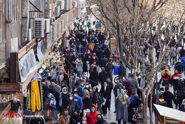 حراج کرونا در بازار شب عید