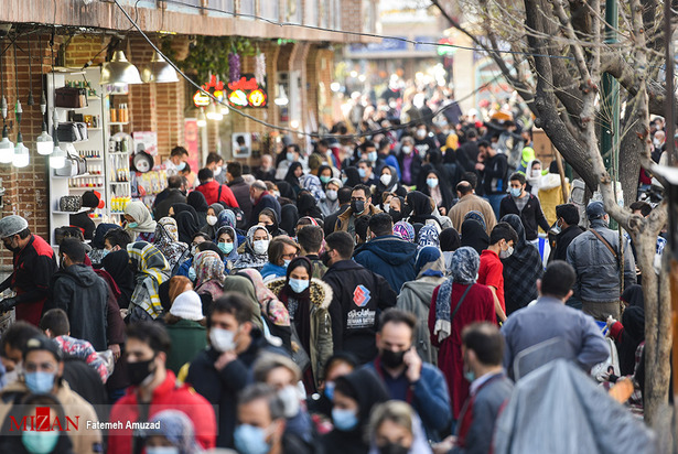 حراج کرونا در بازار شب عید