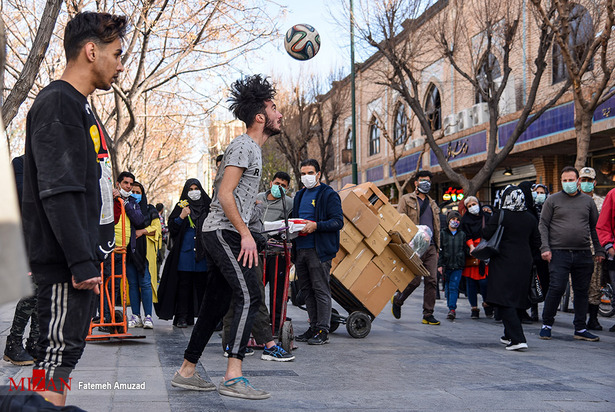 حراج کرونا در بازار شب عید