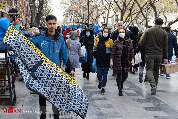 حراج کرونا در بازار شب عید