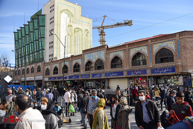 حراج کرونا در بازار شب عید