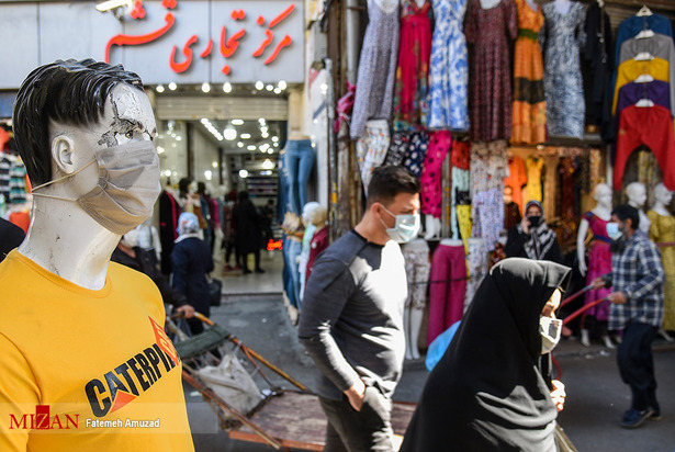 حراج کرونا در بازار شب عید