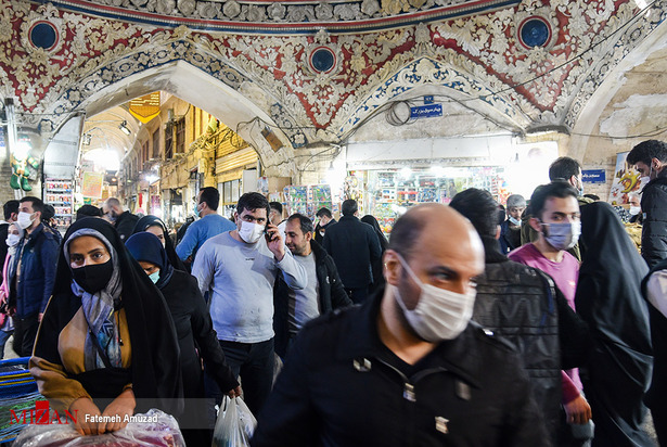 حراج کرونا در بازار شب عید