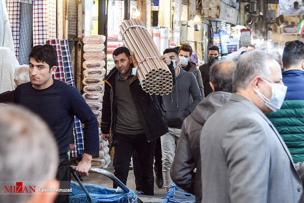 حراج کرونا در بازار شب عید