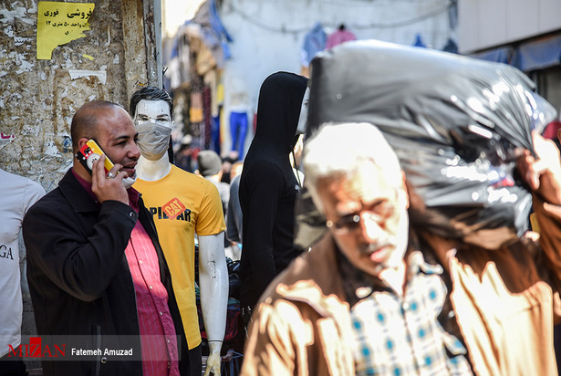 حراج کرونا در بازار شب عید