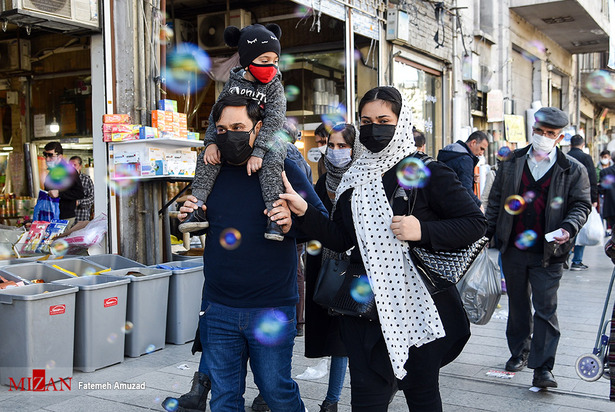 حراج کرونا در بازار شب عید