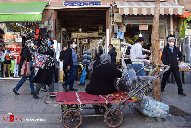 حراج کرونا در بازار شب عید