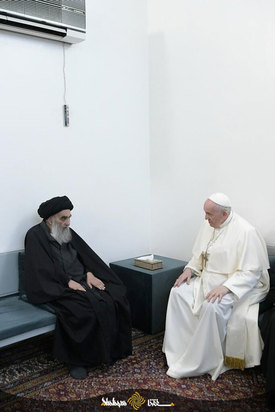 دیدار پاپ فرانسیس با آیت الله سیستانی