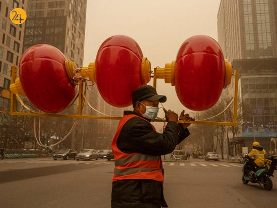 بی سابقه ترین طوفان شن در پکن