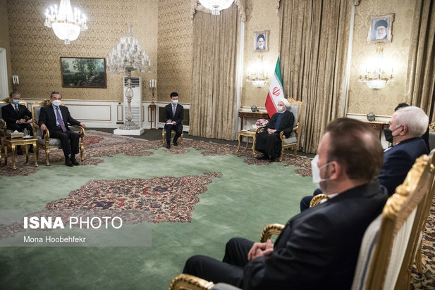 دیدار وزیر امور خارجه چین با حسن روحانی