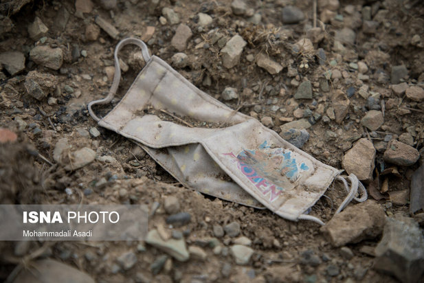 ماسک‌های رها شده در طبیعت