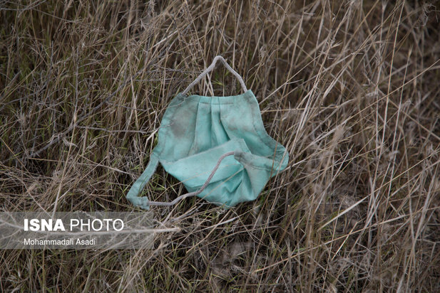 ماسک‌های رها شده در طبیعت