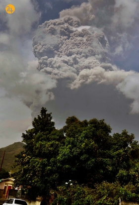 فوران آتشفشان در حوزه کارائیب