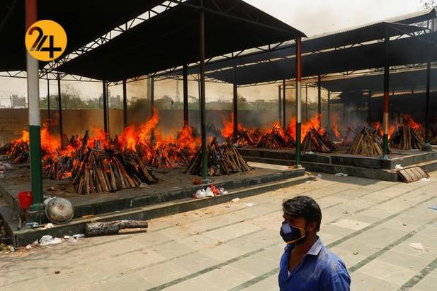 سوزاندن اجساد کرونایی در هند