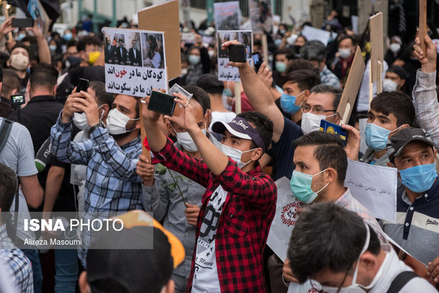 تجمع اعتراضی افغان‌ها در تهران