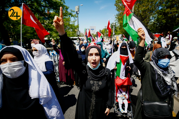 تجمعات گسترده در حمایت از فلسطین