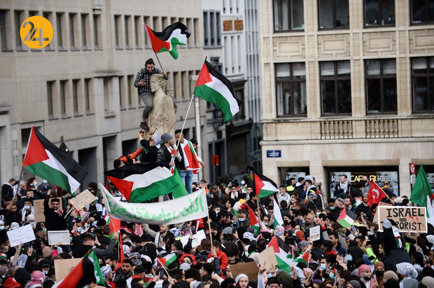 تجمعات گسترده در حمایت از فلسطین