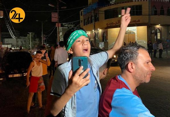 جشن مردم غزه بعد از آتش‌بس