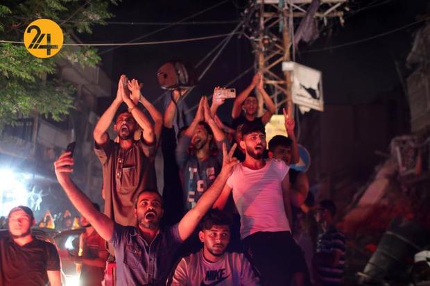 جشن مردم غزه بعد از آتش‌بس