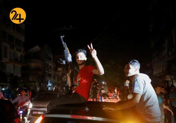 جشن مردم غزه بعد از آتش‌بس