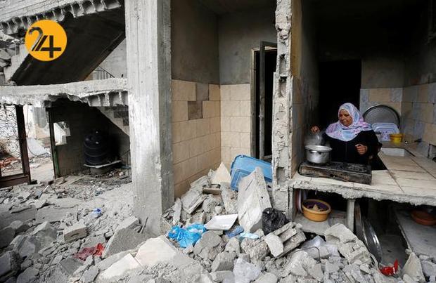 تصاویر دردناک از مردم غزه میان ویرانه‌ها