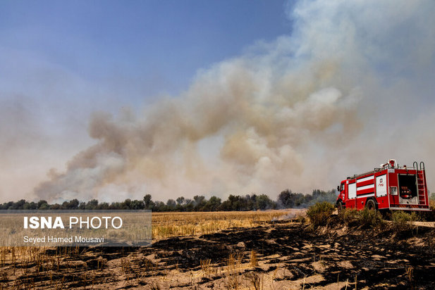 ادامه آتش سوزی در جنگل‌های کرخه