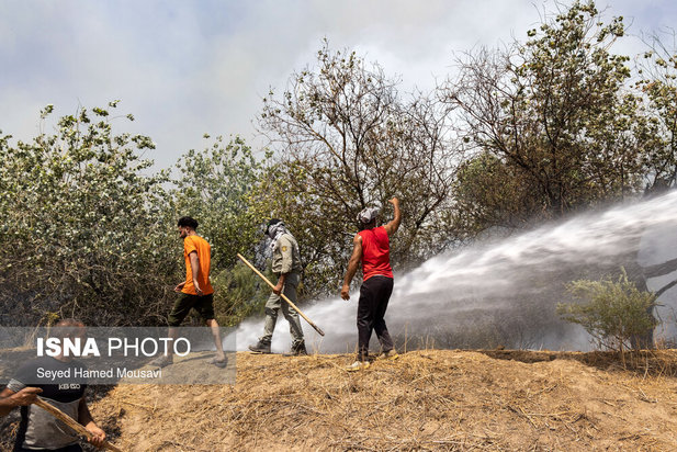 ادامه آتش سوزی در جنگل‌های کرخه