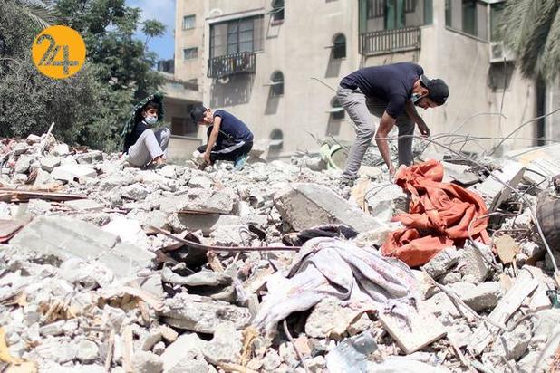 زندگی آوارگان غزه در میان پاره‌های آجر