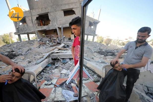 زندگی آوارگان غزه در میان پاره‌های آجر