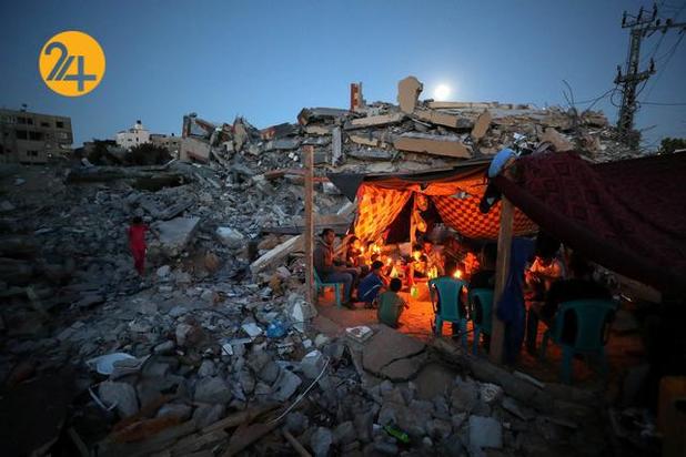 زندگی آوارگان غزه در میان پاره‌های آجر