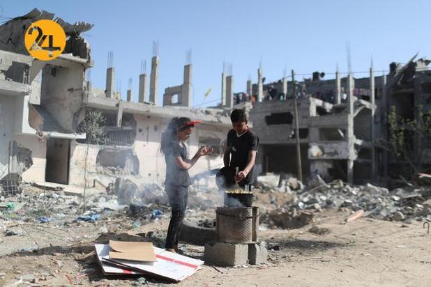 زندگی آوارگان غزه در میان پاره‌های آجر