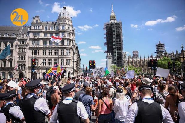 اعتراضات ضد قرنطینه در بریتانیا