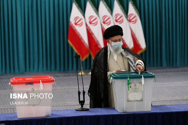 حضور رهبری پای صندوق رای