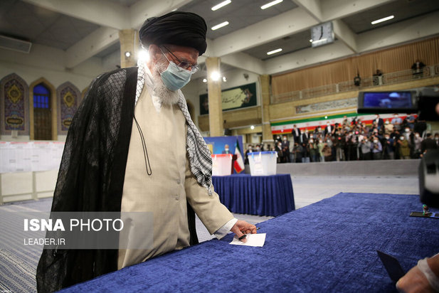 حضور رهبری پای صندوق رای