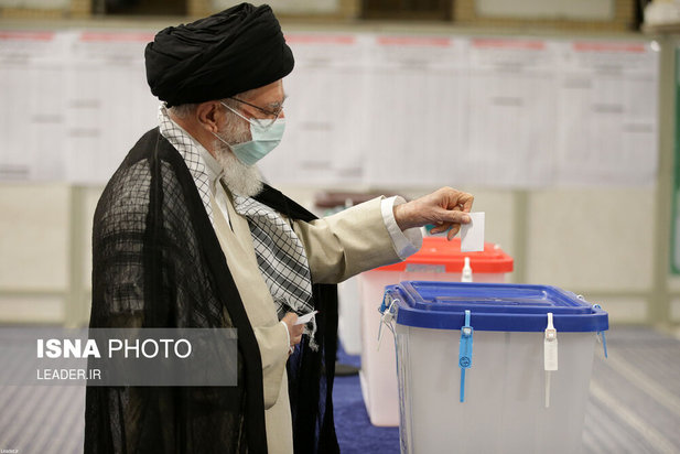 حضور رهبری پای صندوق رای