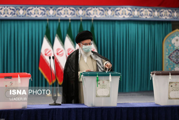 حضور رهبری پای صندوق رای