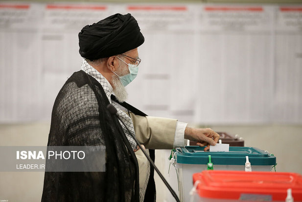 حضور رهبری پای صندوق رای