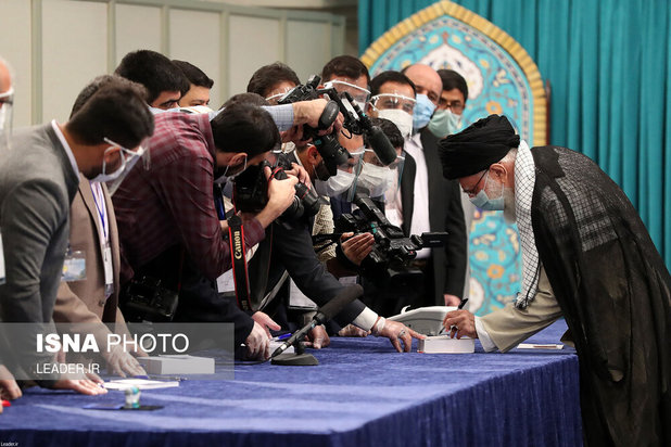 حضور رهبری پای صندوق رای